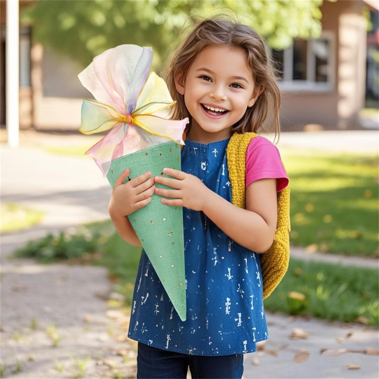 Cotton Candy Cone - School Cone 2-delige koekjestassen Cookie Wrap-verpakking