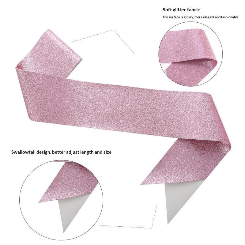 Birthday Sash Glitter - Glitter satijnen sjerp DIY Maak je