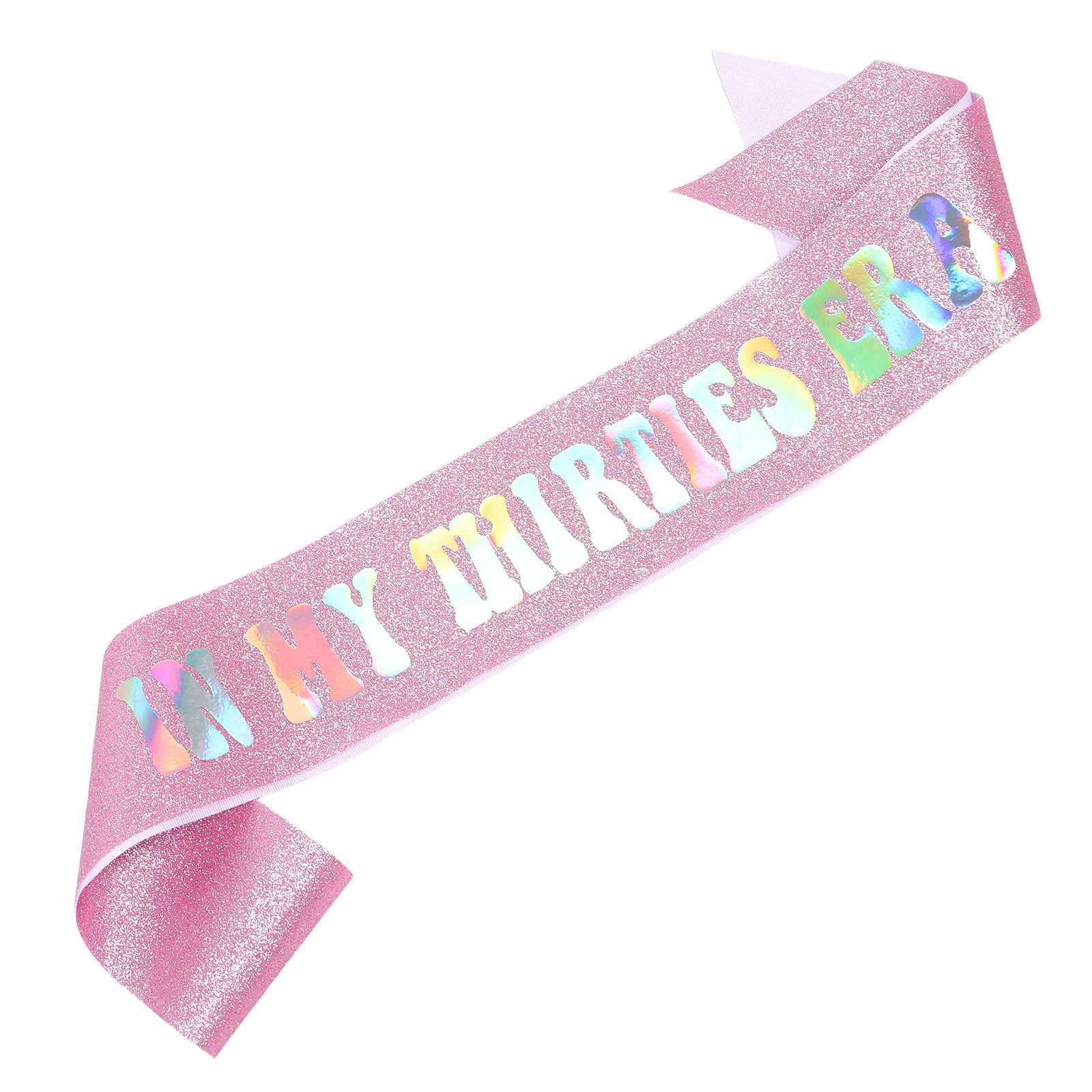 Birthday Sash Glitter - Iridescent Glitter Verjaardagssjerp voor Vrouwen in