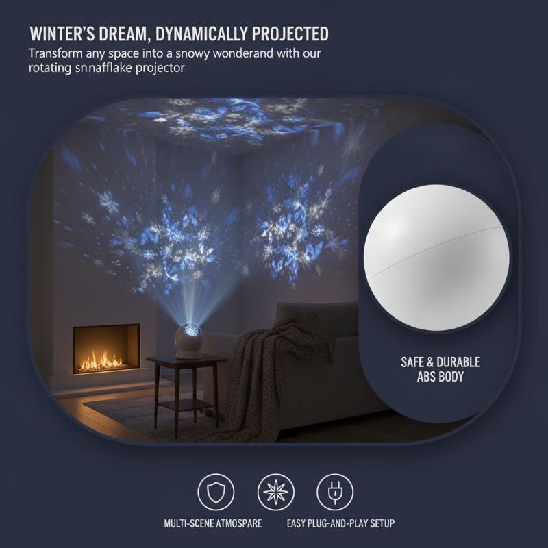 Event & Party Supply Photos - Kerst Sneeuwvlok LED Projectorlamp 360° Draaibare