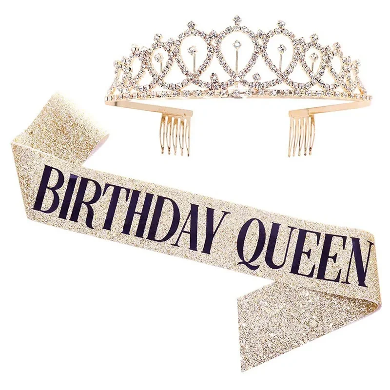 Verjaardag Koningin Kroon Meis - Birthday Sash Glitter recensie en prijs
