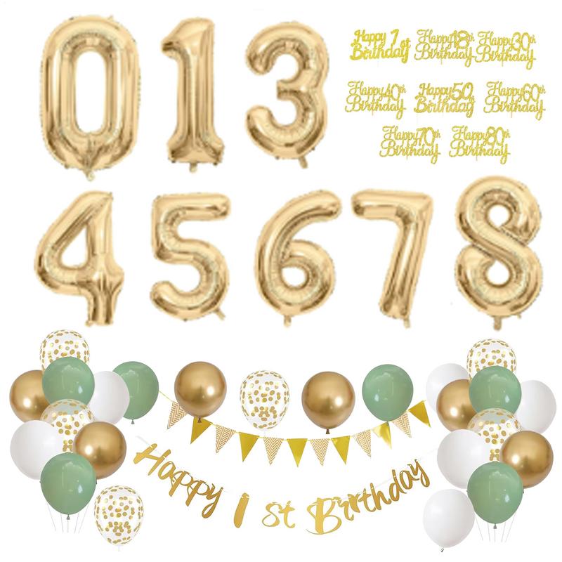 28-delige verjaardagsdecoratie - Party Banner Gold recensie en prijs