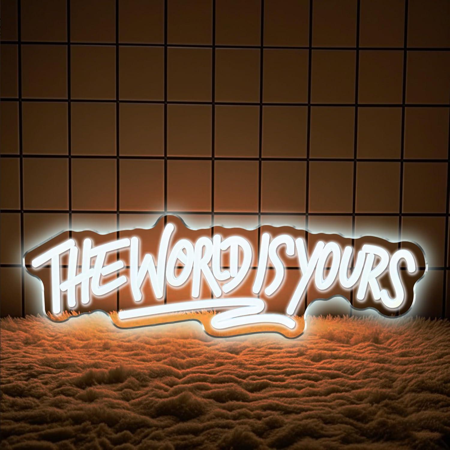 De wereld is van jou Neonbord  - Neon Sign Party recensie en prijs