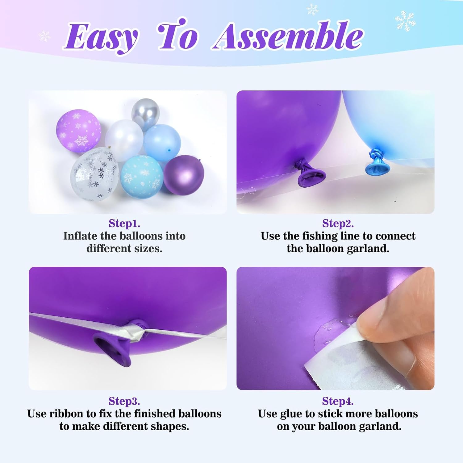 Blauw Paars Zilver Wit Bevrore - Balloon Arch Kit recensie en prijs
